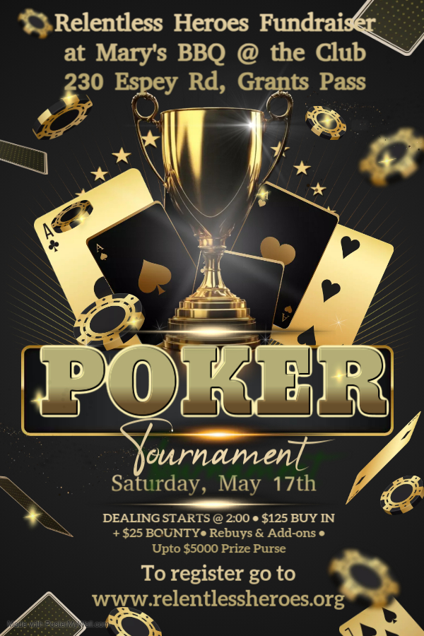 Join Relentless Heroes for the 1st Annual Charity Poker Tournament to Support Local Veterans